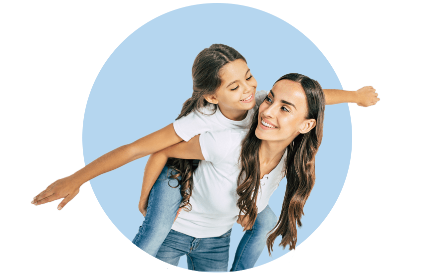 A mother and daughter